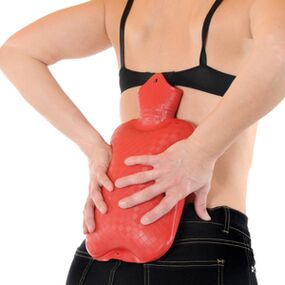 загряване на долната част на гърба за болка